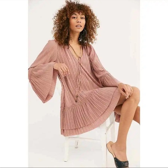 Free People Dresses & Skirts - Free People Can’t Help It Clay Pink Mini Dress Medium